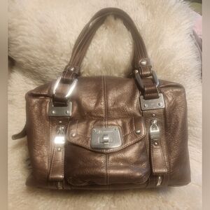 B. Makowsky Bronze Leather Satchel Bag